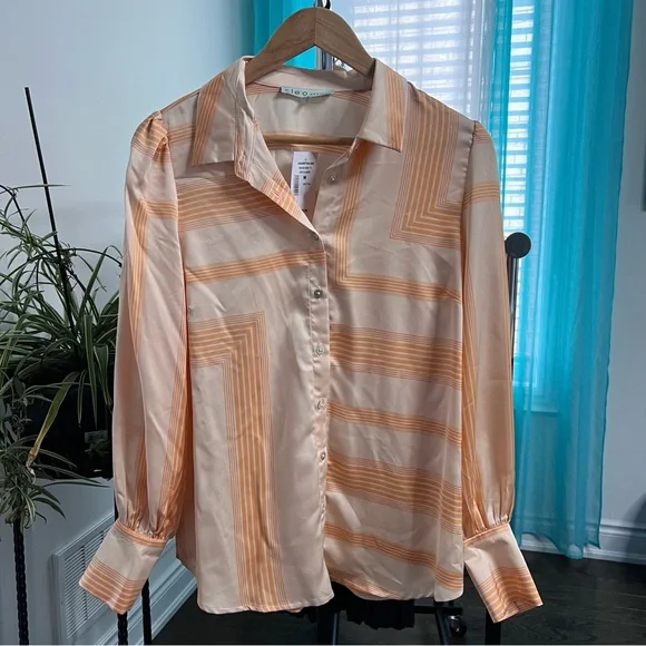 strapless open back dress Hisdern Light Orange Cloud Stretch Dress Shirt for Corporate Workwear 5XL main image 1